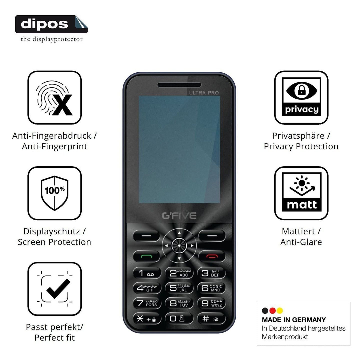 Blickschutzfolie für GFive Ultra Pro matt Schutzfo (5)