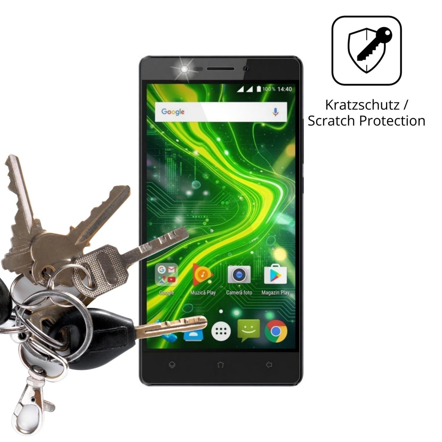 4x Schutzfolie klar für Myria Grand 4G Display-Sch (4)