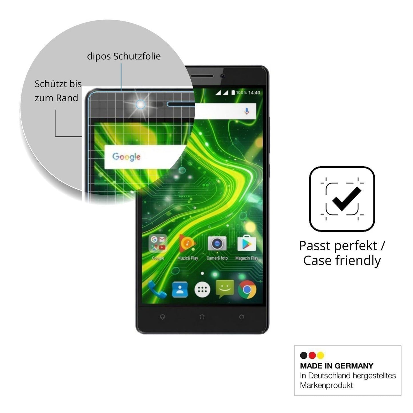 2x 9H Schutzfolie für Myria Grand 4G Panzerfolie (6)