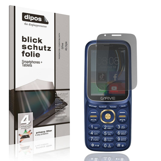 Blickschutzfolie für GFive 4G Style matt Schutzfol (1)