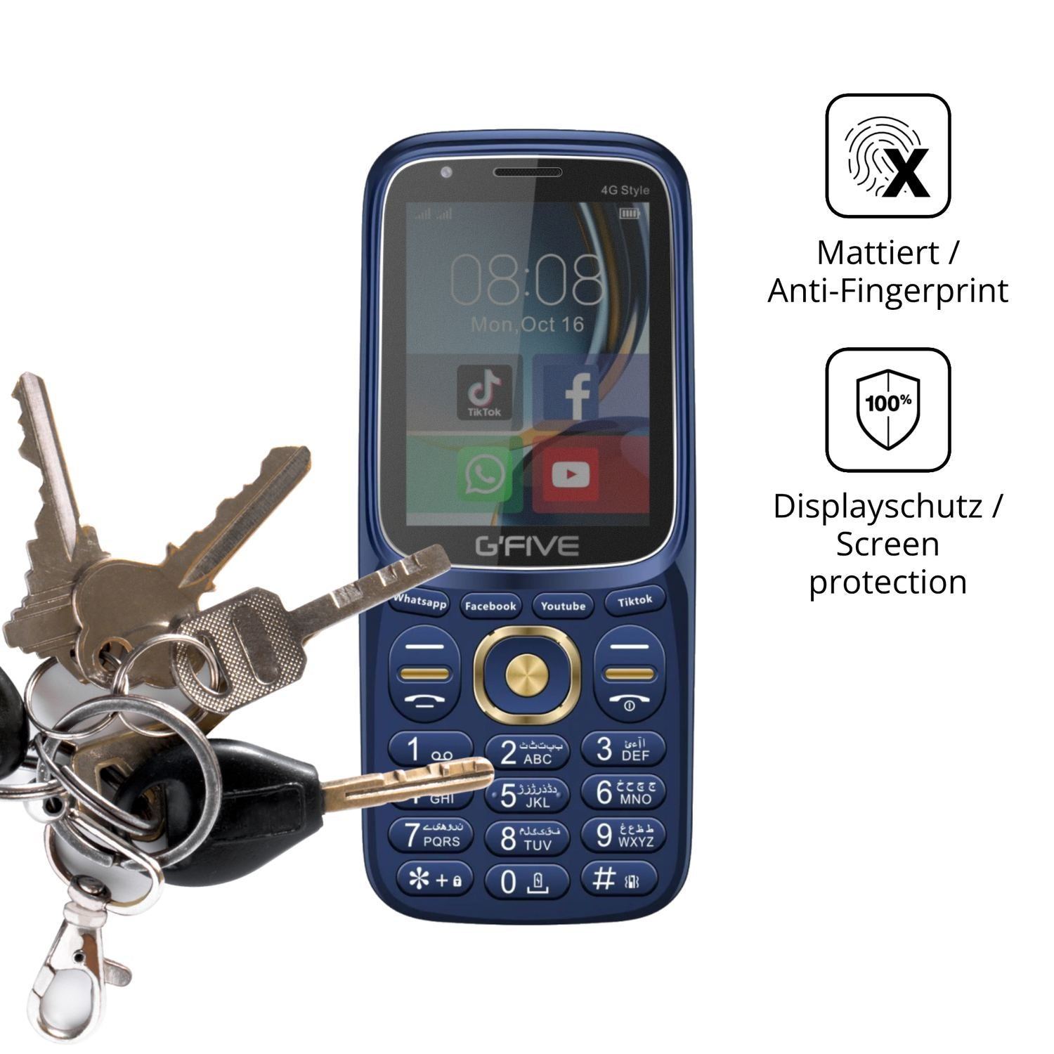 Blickschutzfolie für GFive 4G Style matt Schutzfol (3)