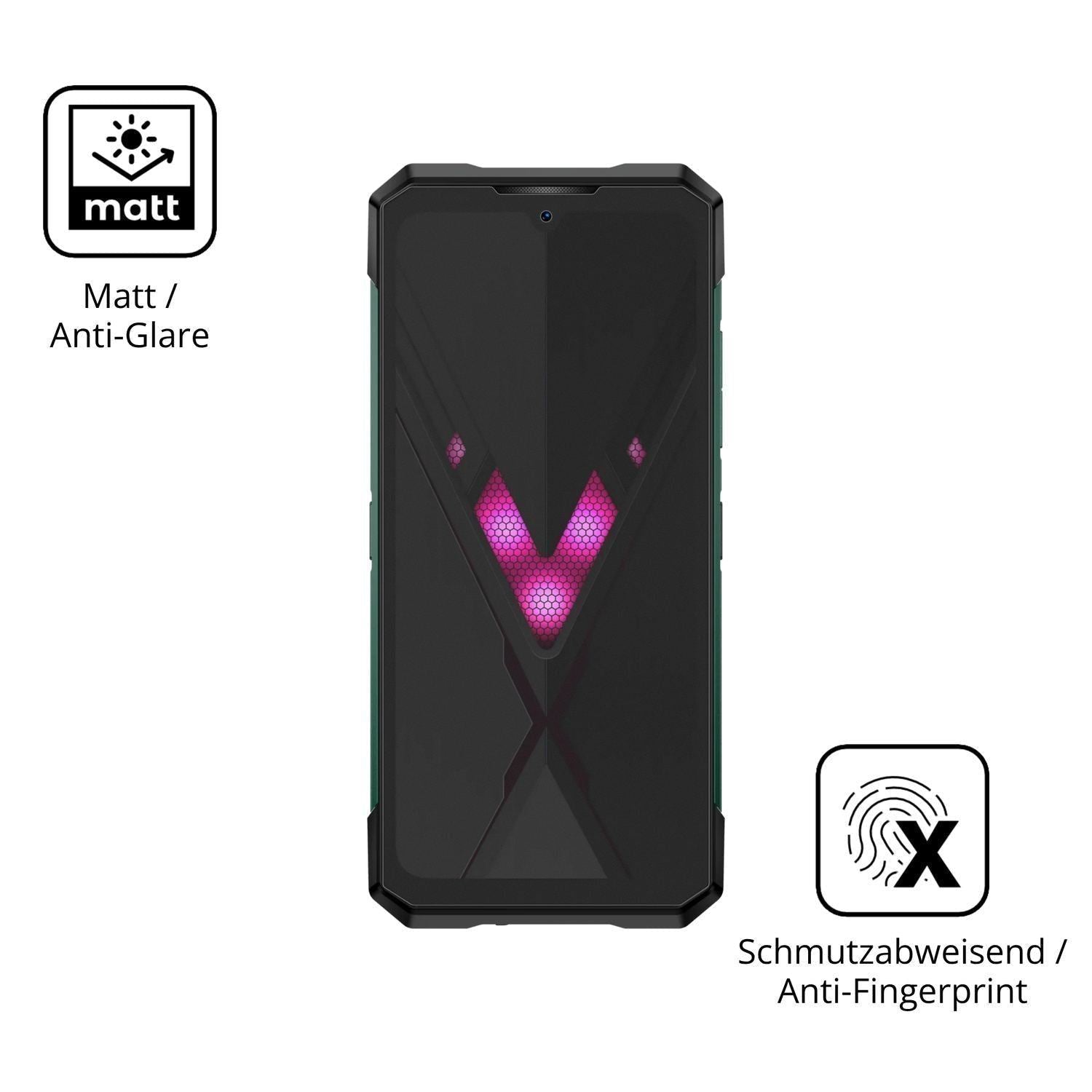 4x Schutzfolie matt für Doogee S200 Ultra Display- (5)