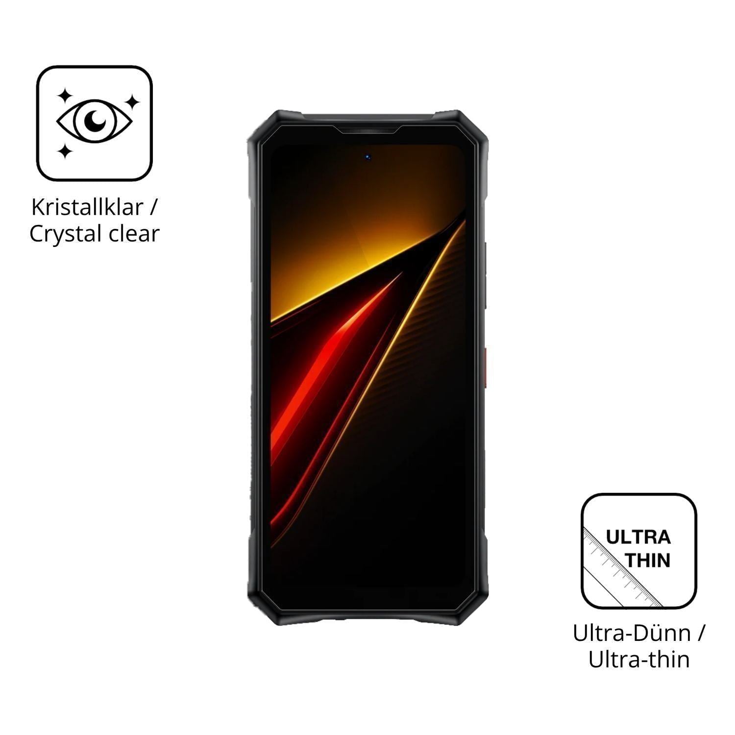 4x Schutzfolie klar für Doogee S300 Plus Display-S (5)