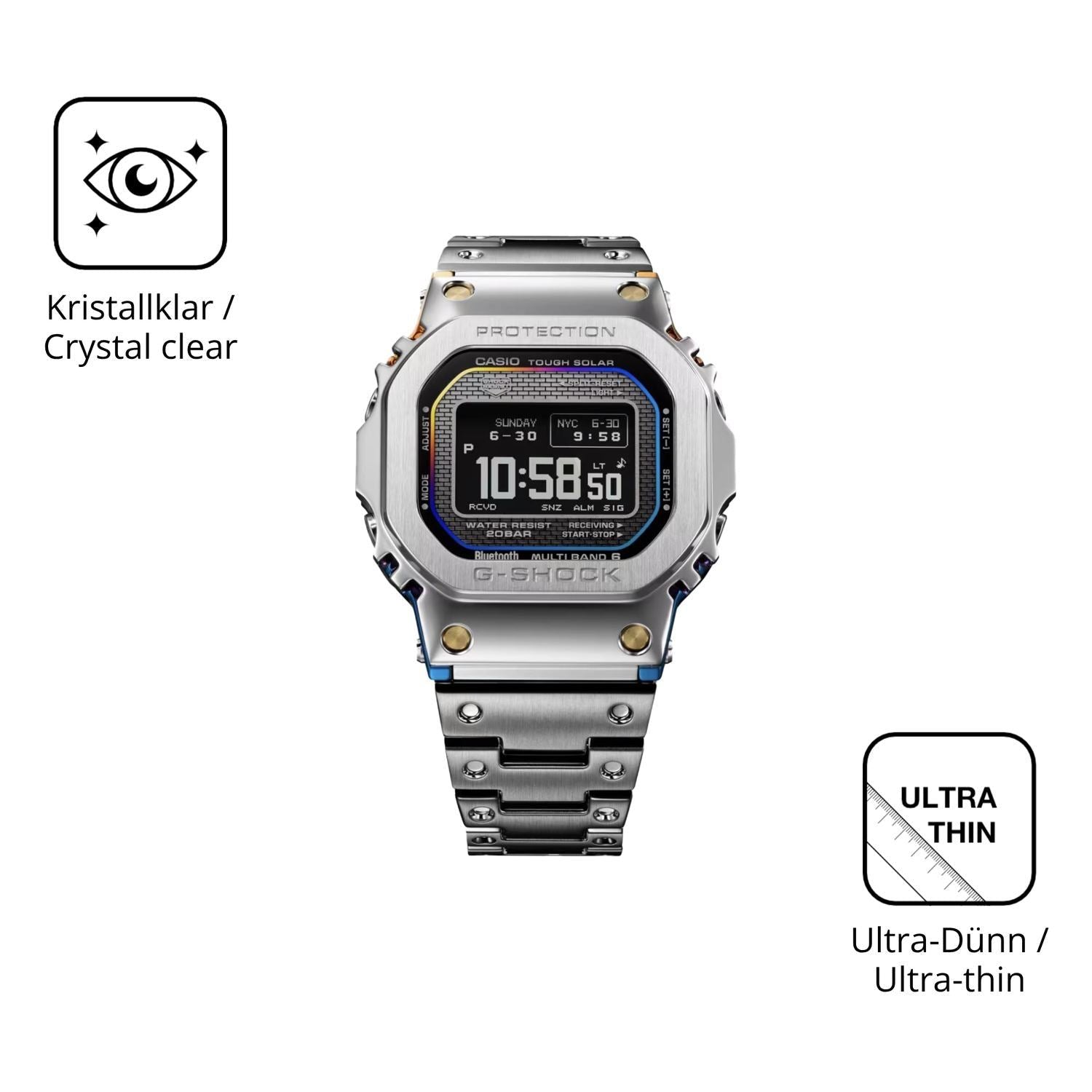 6x Schutzfolie klar für Casio G-Shock GMW-BZ5000RC (5)
