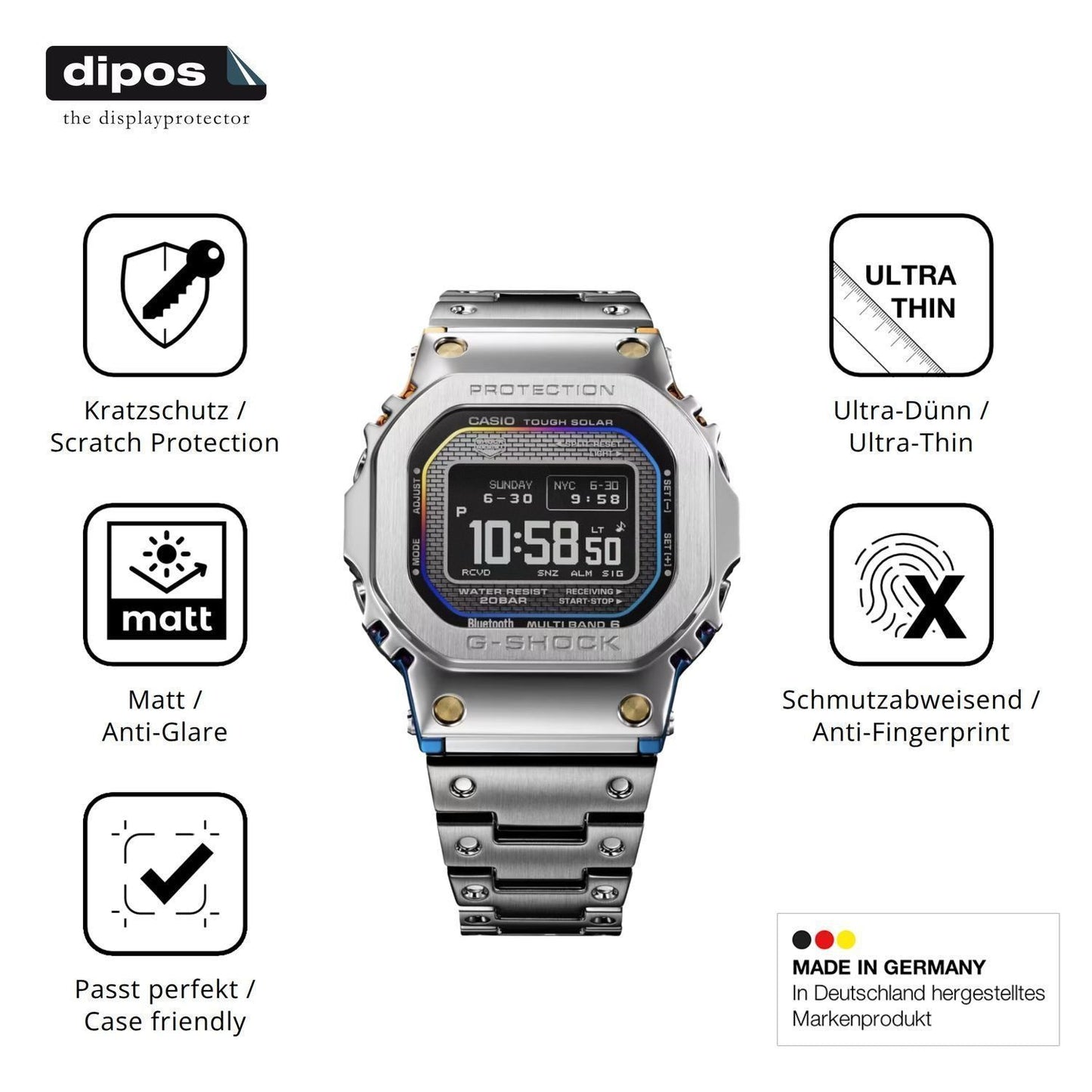 6x Schutzfolie matt für Casio G-Shock GMW-BZ5000RC (7)