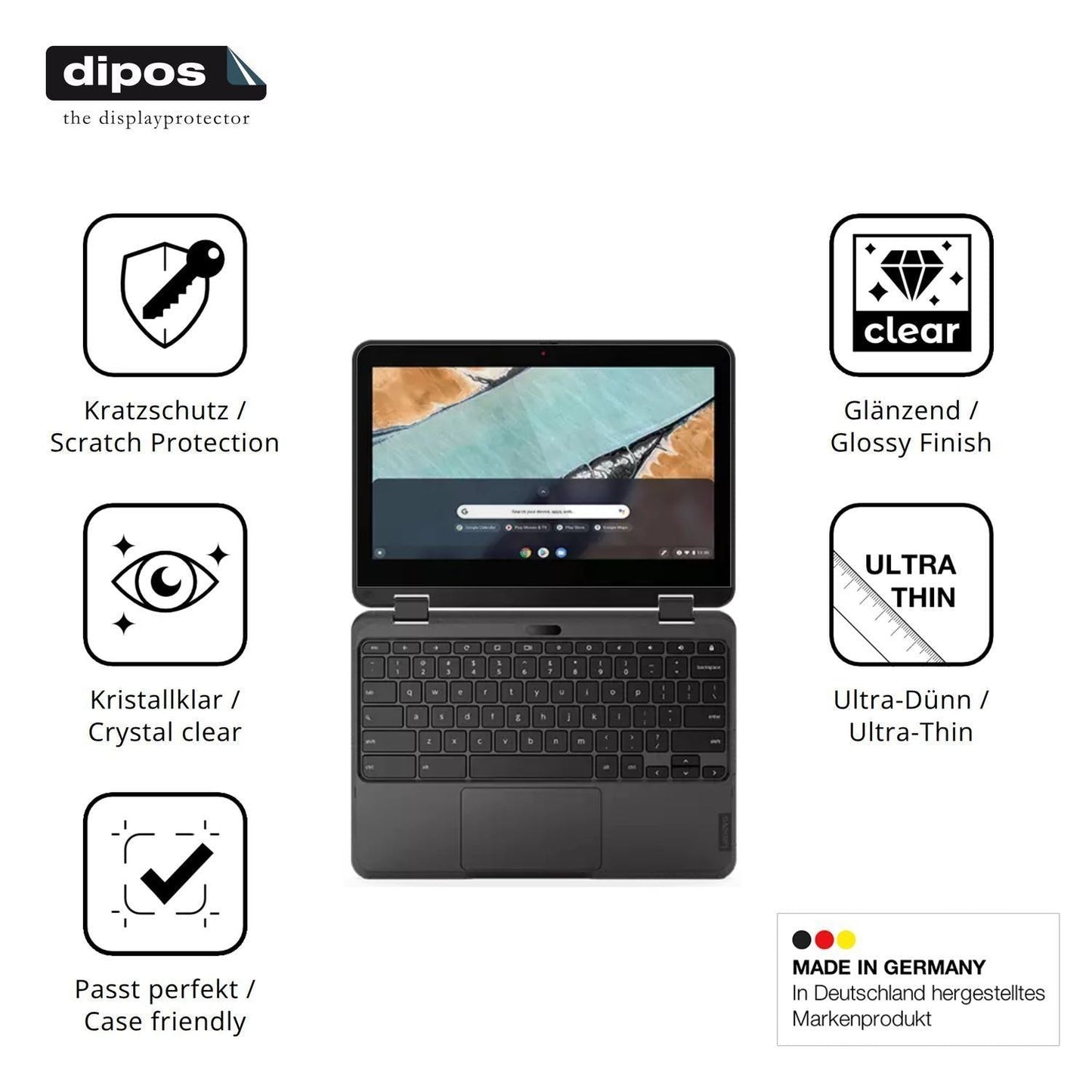 2x Schutzfolie klar für Lenovo 300e Chromebook Gen (7)