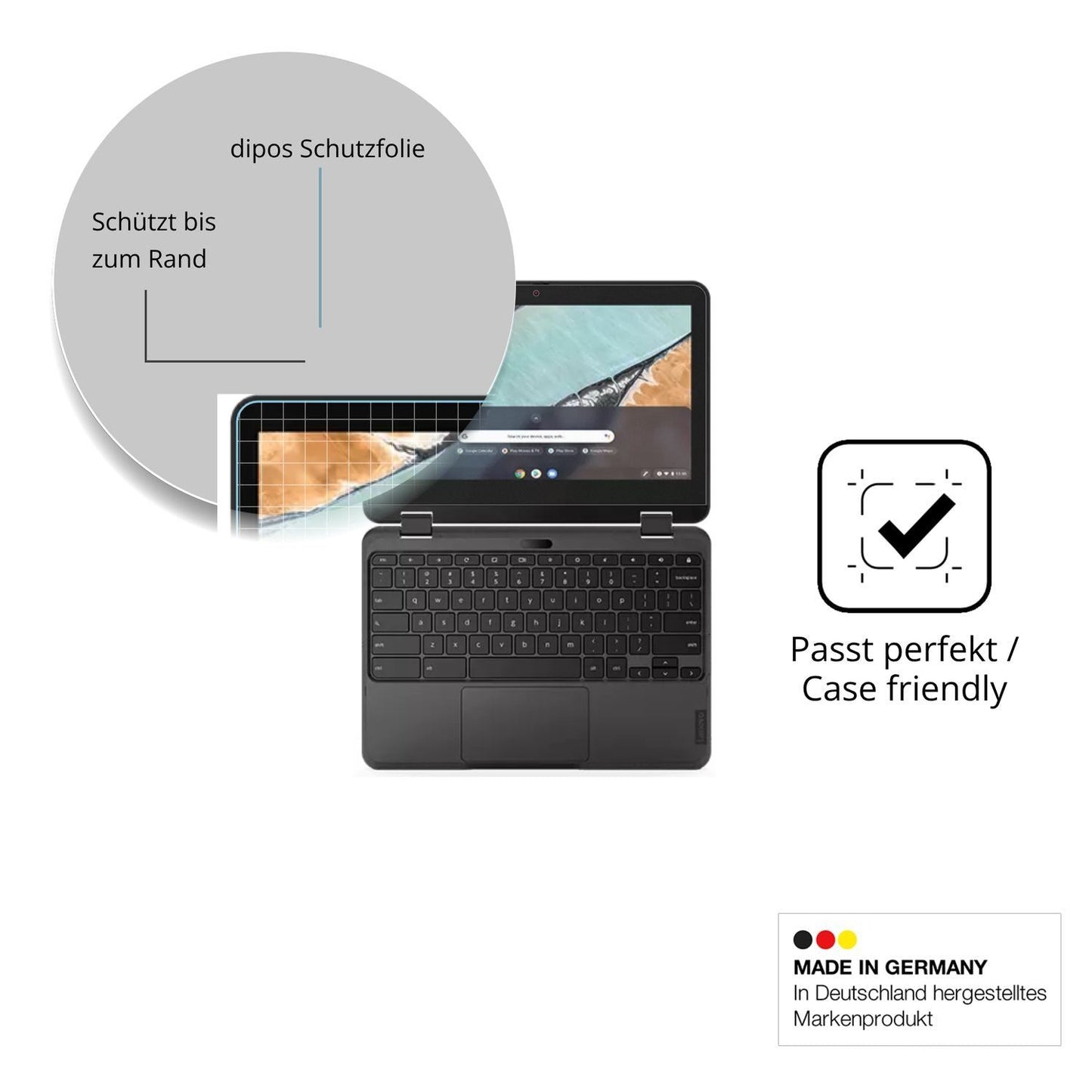 2x 9H Schutzfolie matt für Lenovo 300e Chromebook  (6)