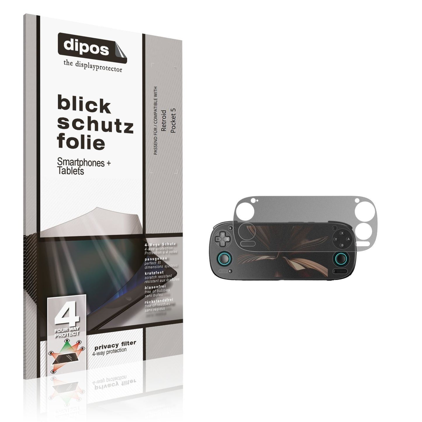 Blickschutzfolie für Retroid Pocket 5 matt Schutzf (1)