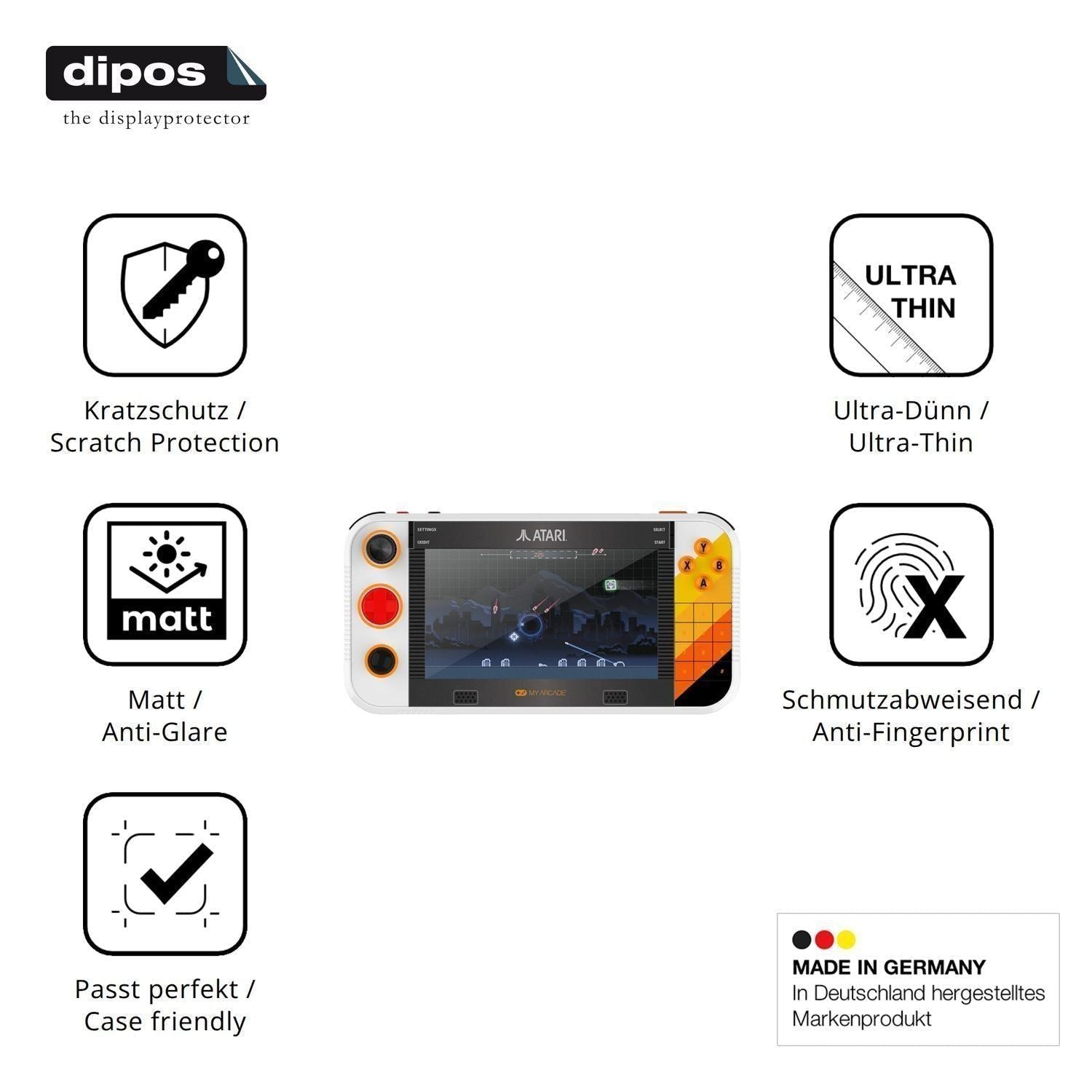 2x Schutzfolie matt für My Arcade Atari Gamestatio (7)