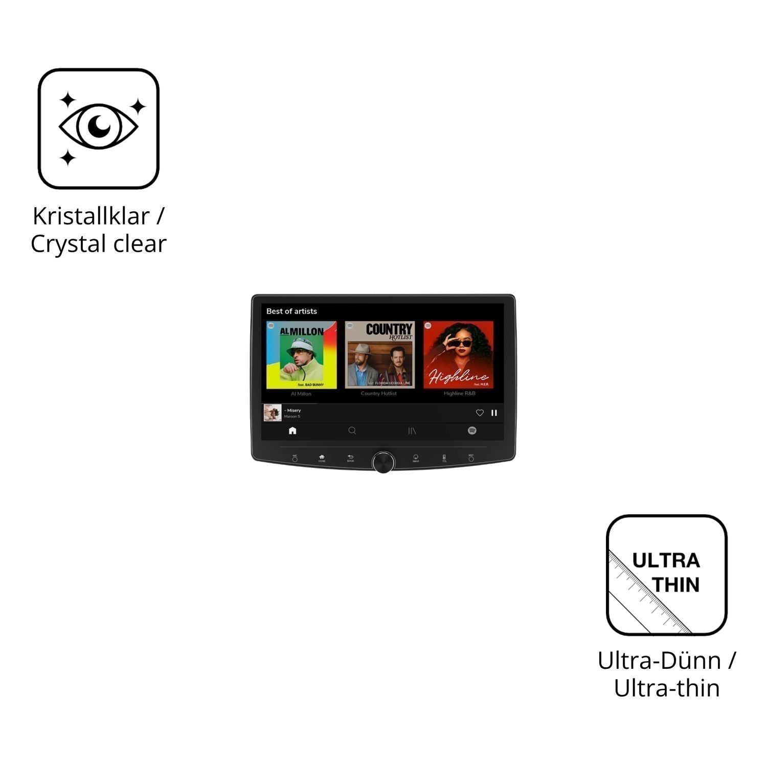 2x Schutzfolie klar für Eonon UX6SK2-PLUS Display- (5)