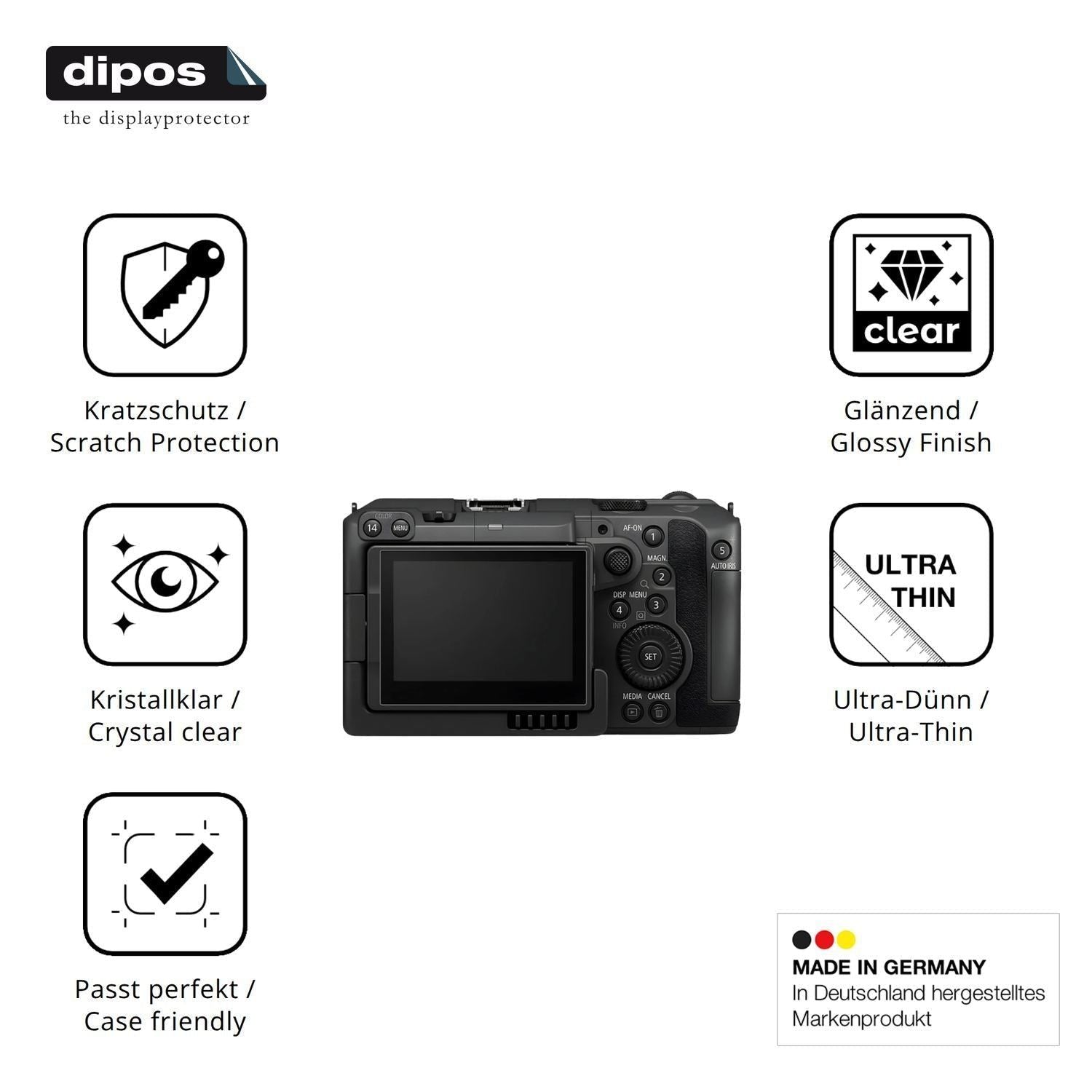4x Schutzfolie klar für Canon EOS C50 Display-Schu (7)