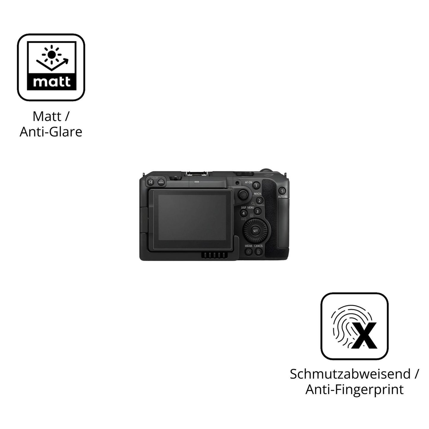 4x Schutzfolie matt für Canon EOS C50 Display-Schu (5)