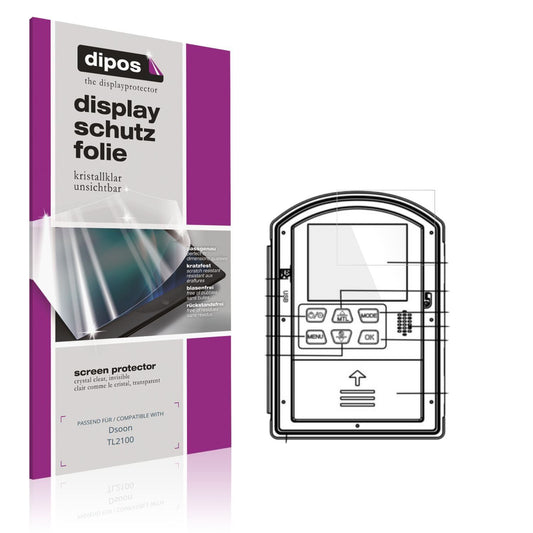 4x Schutzfolie klar für Dsoon TL2100 Display-Schut (1)