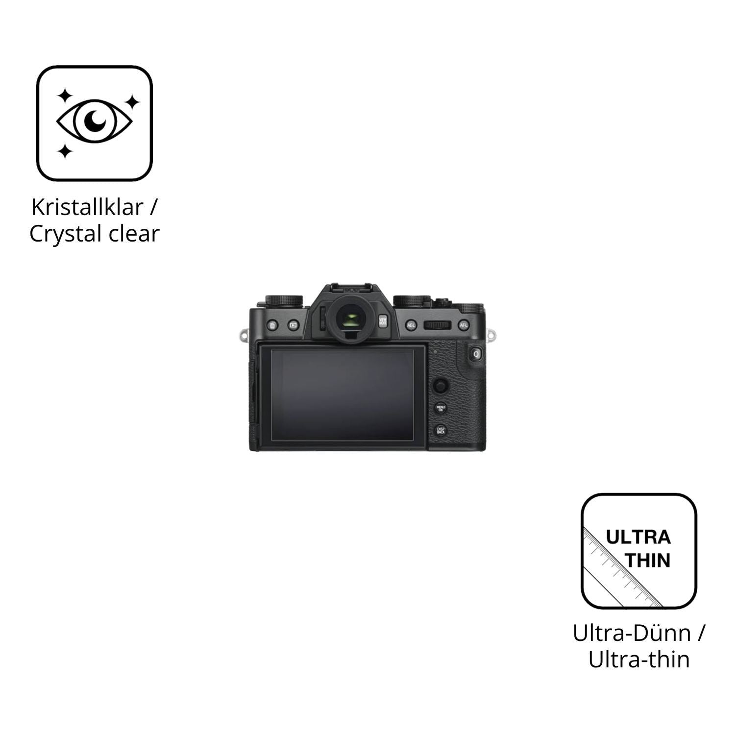 4x Schutzfolie klar für Fujifilm X-T30 III Display (5)