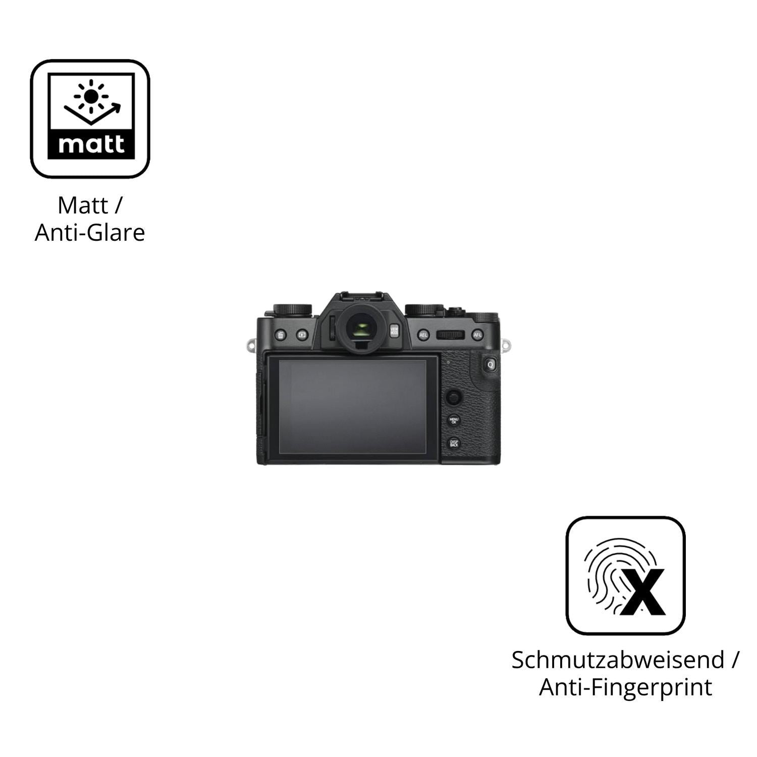 4x Schutzfolie matt für Fujifilm X-T30 III Display (5)