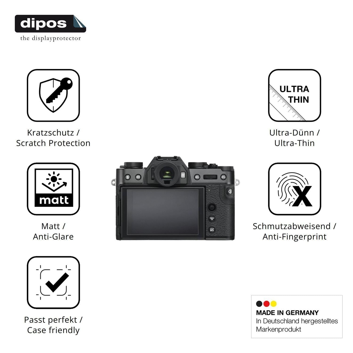 4x Schutzfolie matt für Fujifilm X-T30 III Display (7)