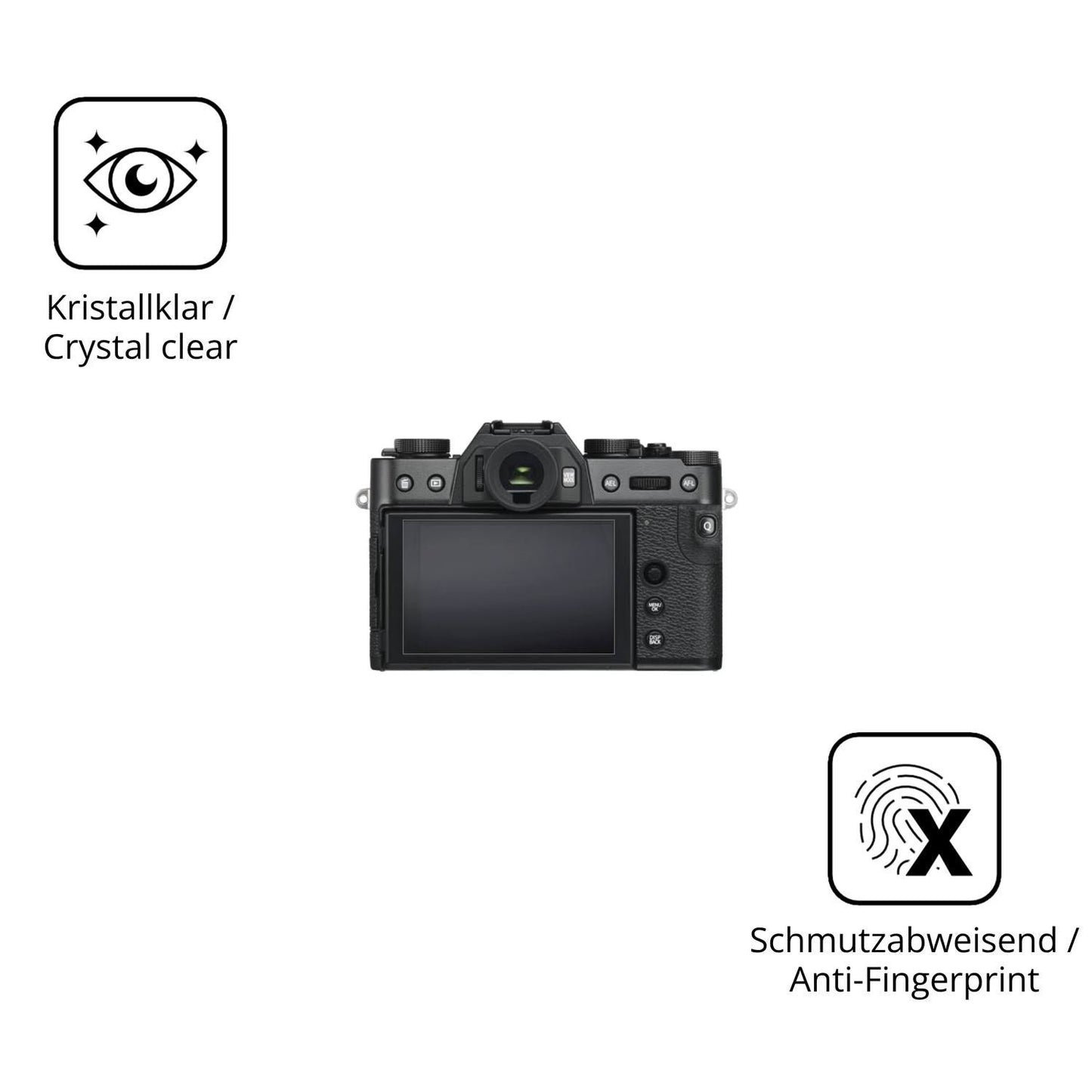 2x 9H Schutzfolie für Fujifilm X-T30 III Panzerfol (5)