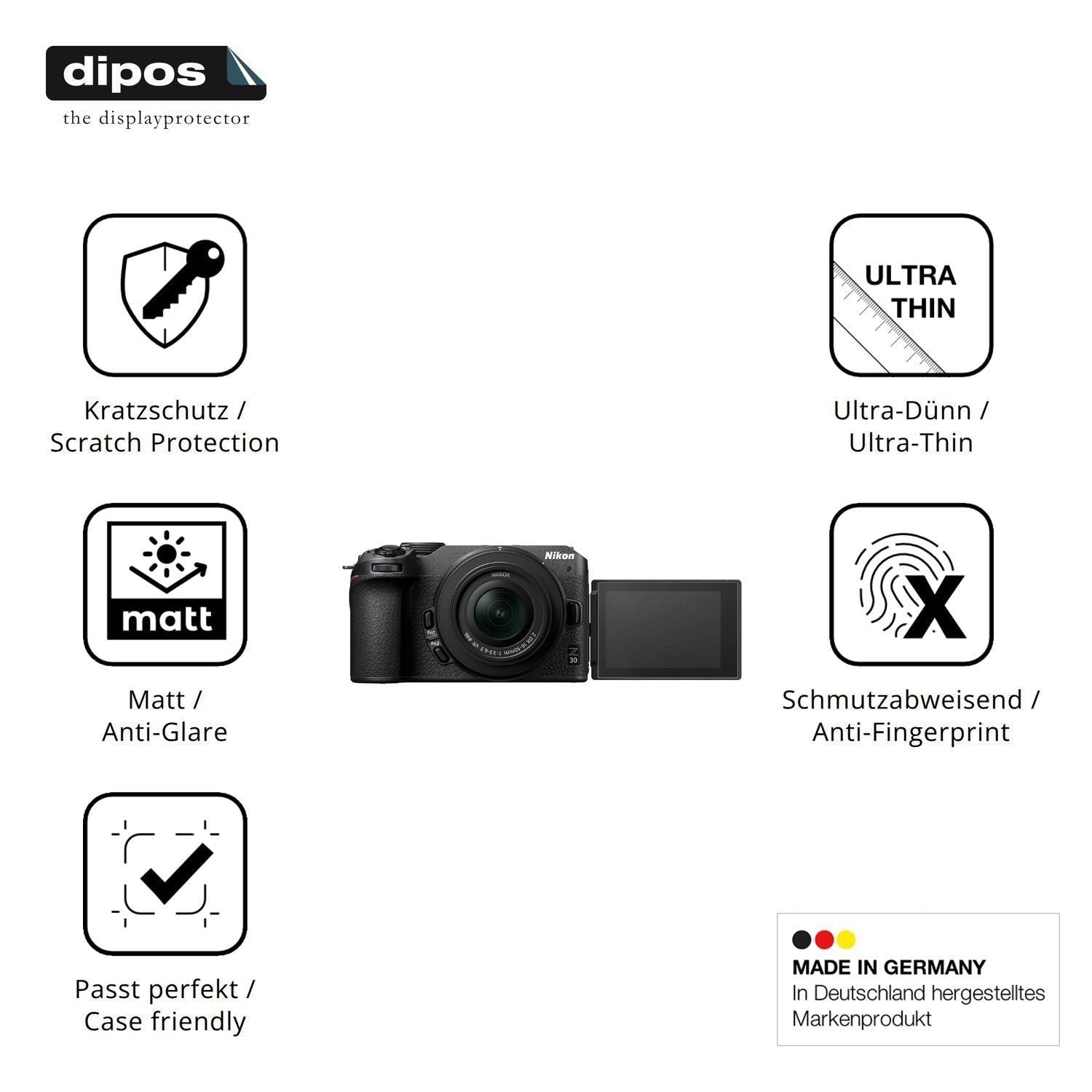 4x Schutzfolie matt für Nikon Z30 Display-Schutzfo (7)