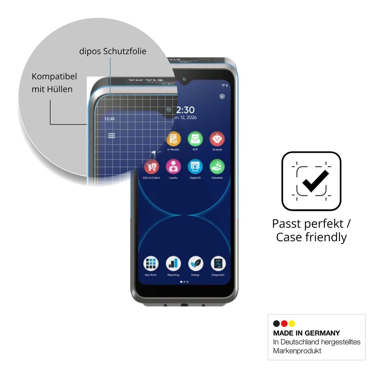4x Schutzfolie klar für Ingenico Axium DX8 Display (6)