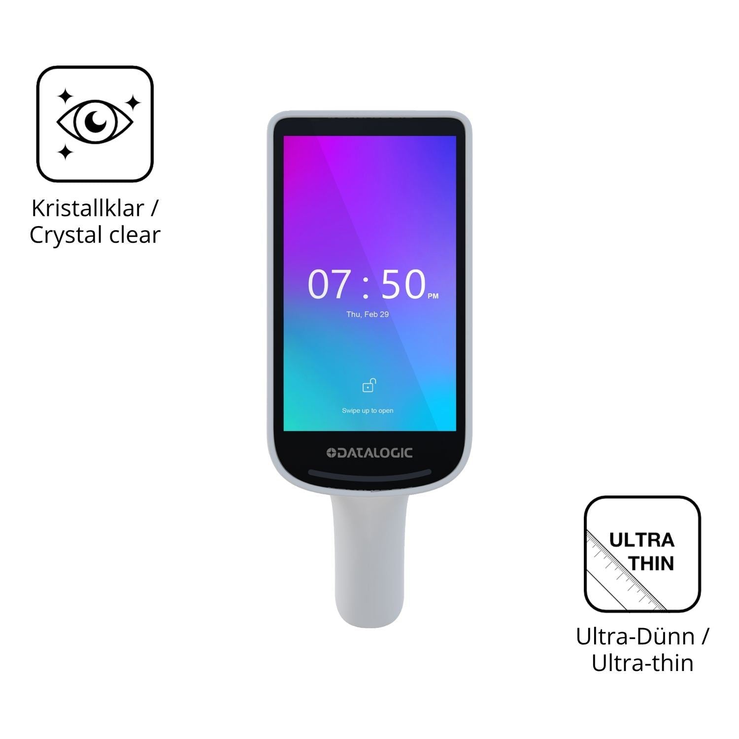 4x Schutzfolie klar für Datalogic Joya Smart Smart (5)