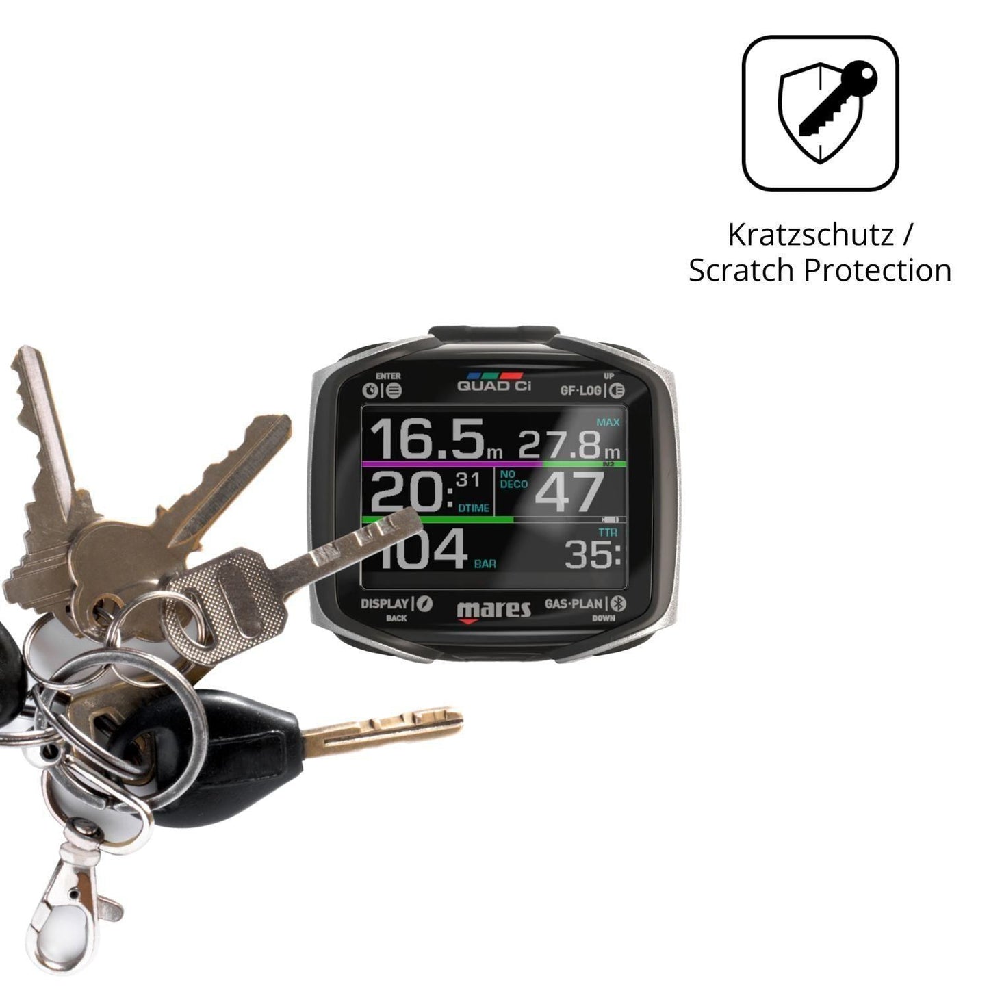6x Schutzfolie klar für Mares Quad CI Display-Schu (4)
