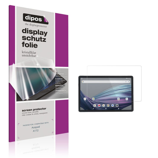 2x Schutzfolie klar für Acepad A172 Display-Schutz (1)