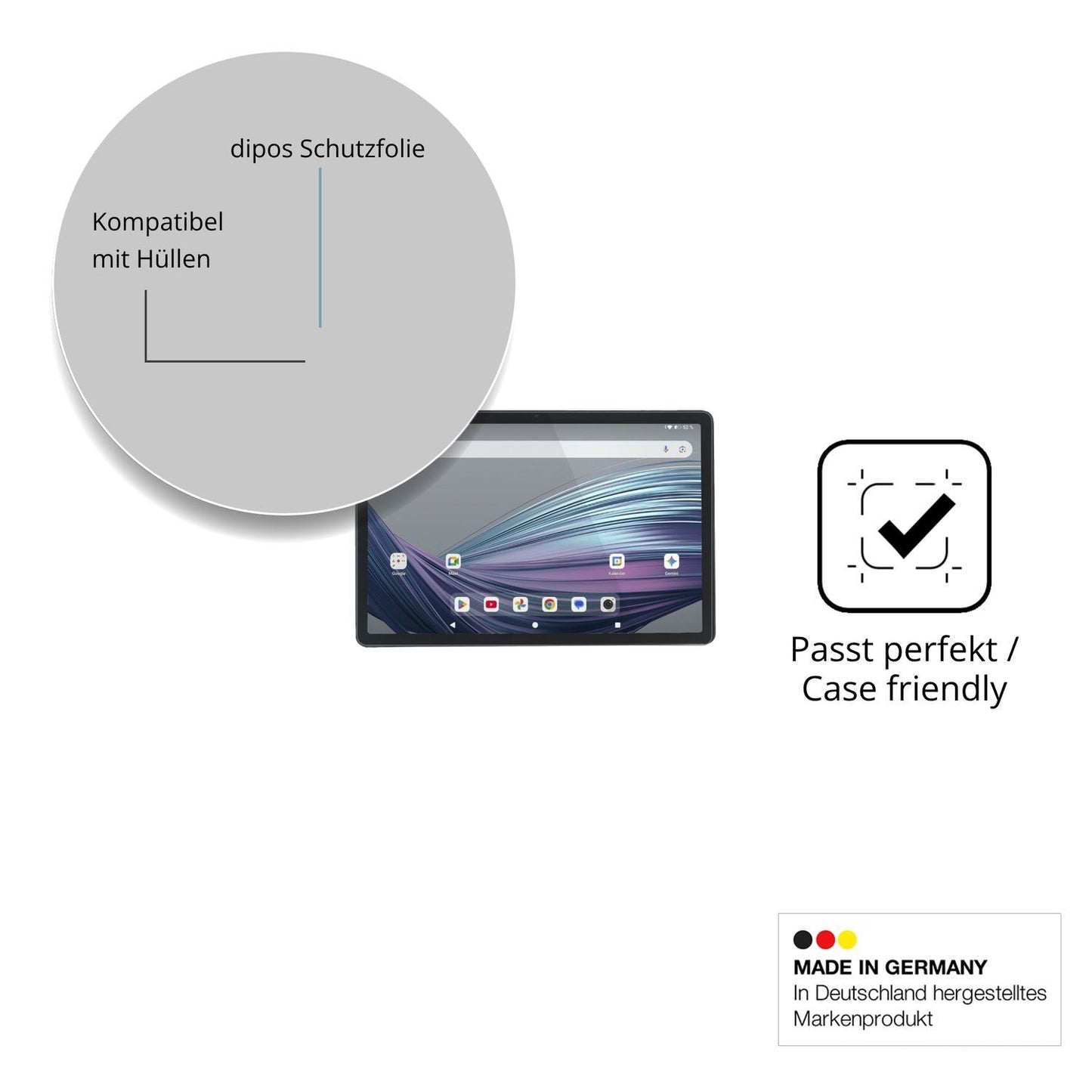 2x Schutzfolie klar für Acepad A172 Display-Schutz (6)