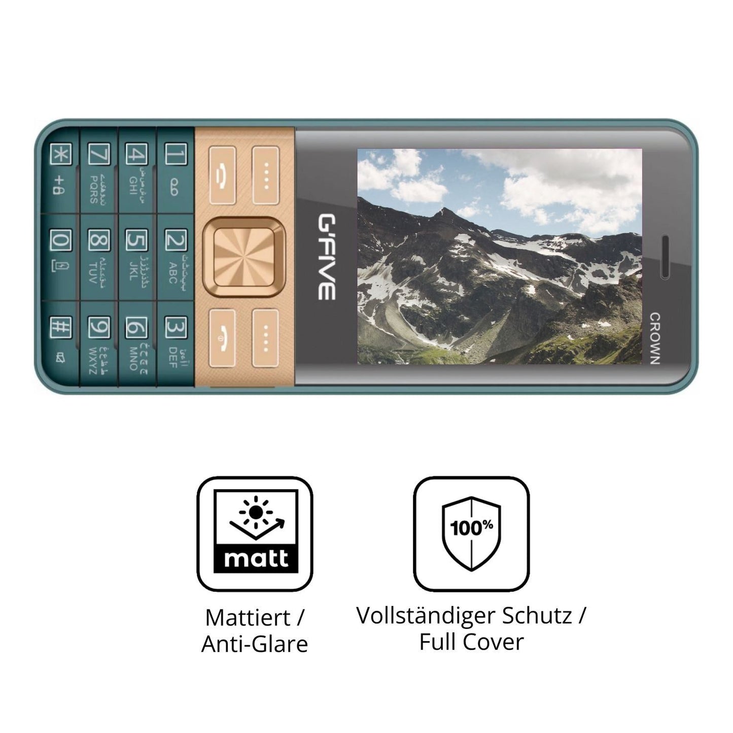 2x Full Cover Schutzfolie matt für GFive New Crown (5)