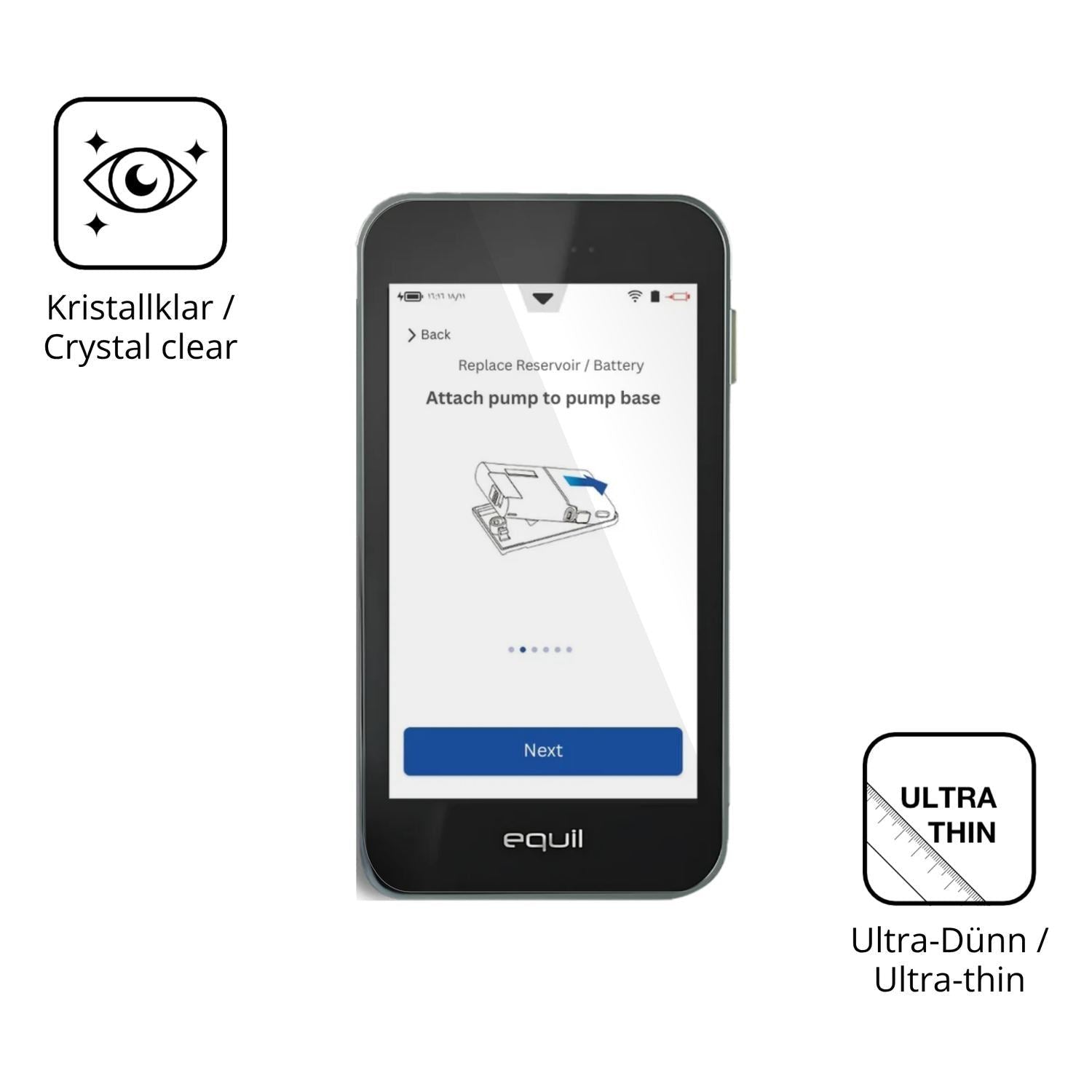 4x Schutzfolie klar für Equil Patch 200U PDA Displ (5)