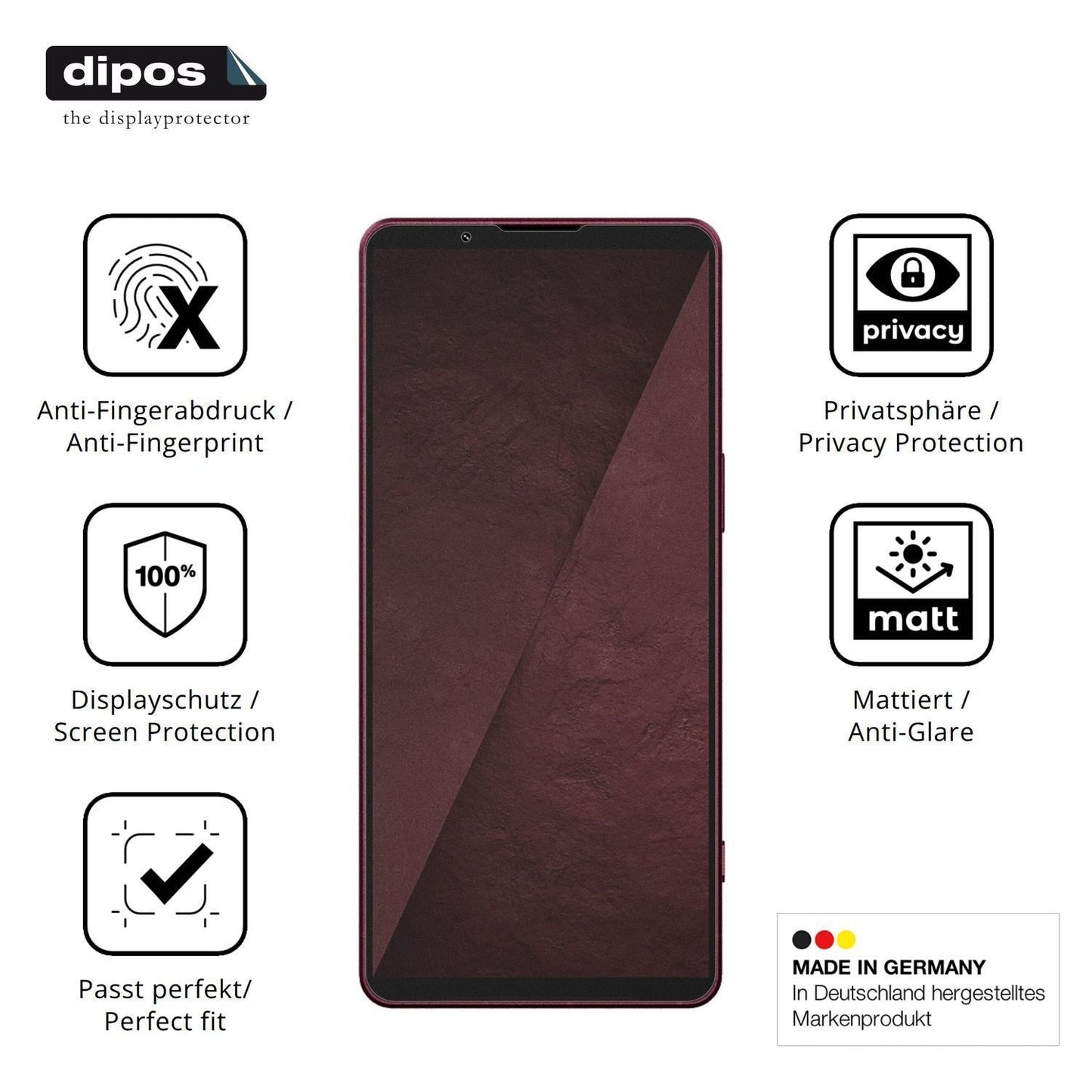 Blickschutzfolie für Sony Xperia 1 VIII matt Schut (5)