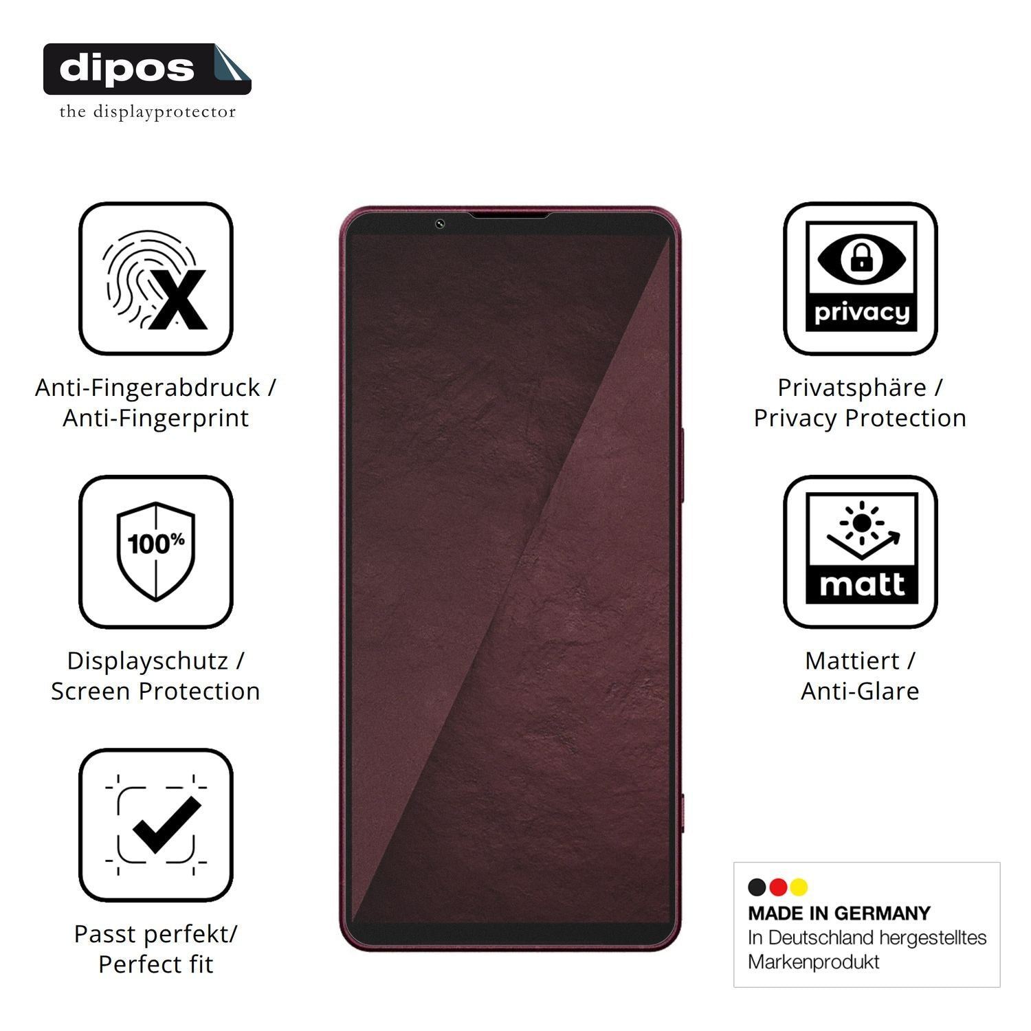 Blickschutzfolie für Sony Xperia 1 VIII matt Schut (5)