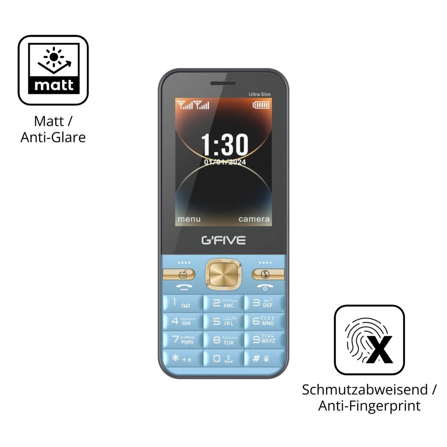 4x Schutzfolie matt für GFive Ultra Slim Display-S (5)