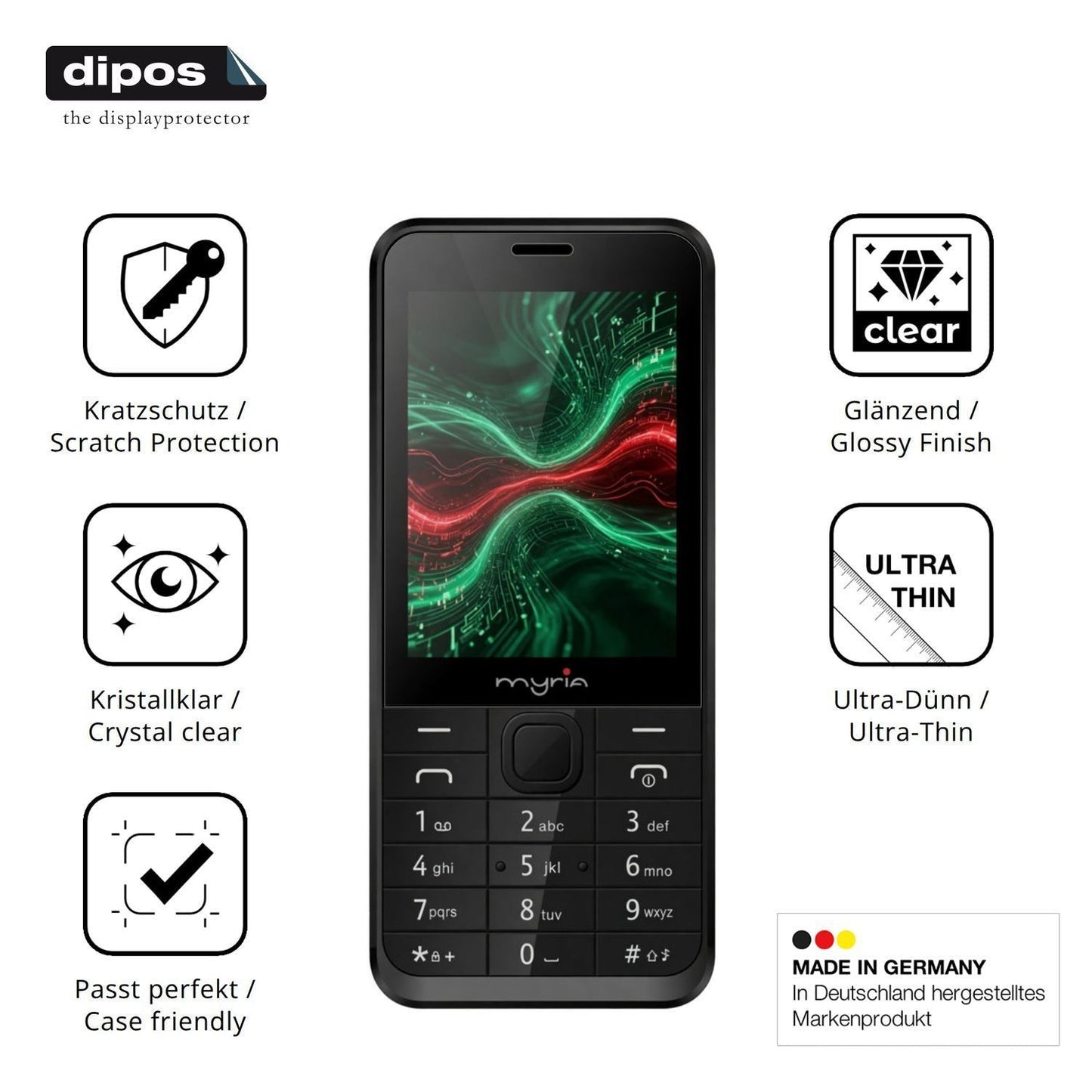 4x Schutzfolie klar für Myria Sun 3G Display-Schut (7)