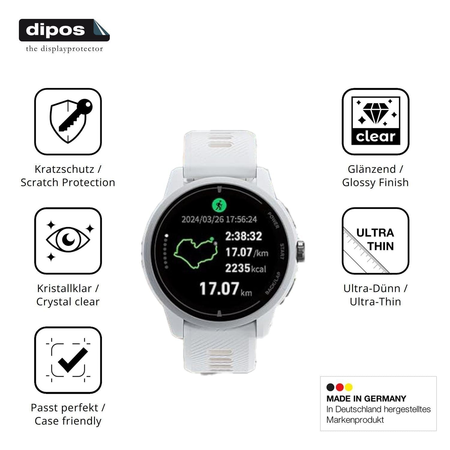 6x Schutzfolie klar für iGPSPORT VeRun Display-Sch (7)