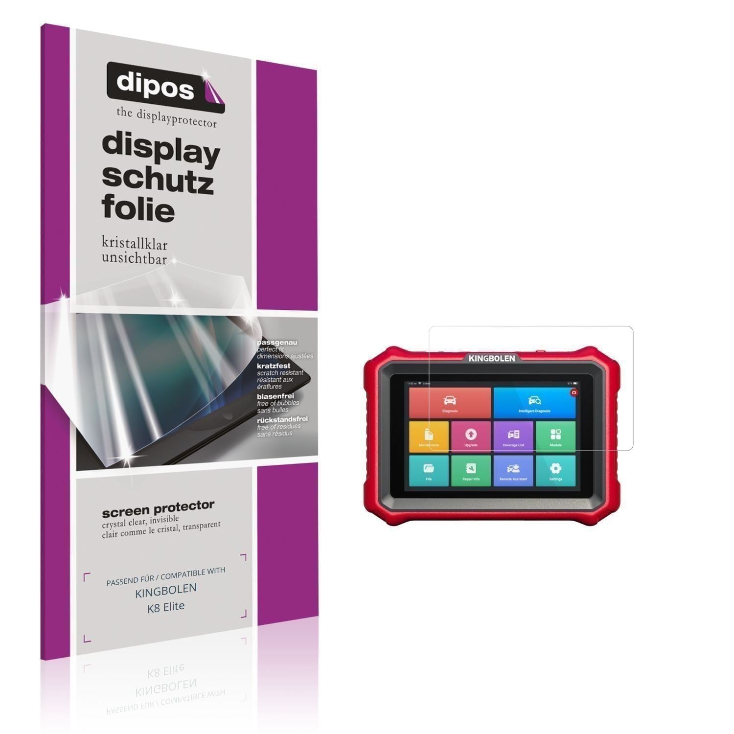 2x Schutzfolie klar für KINGBOLEN K8 Elite Display (1)