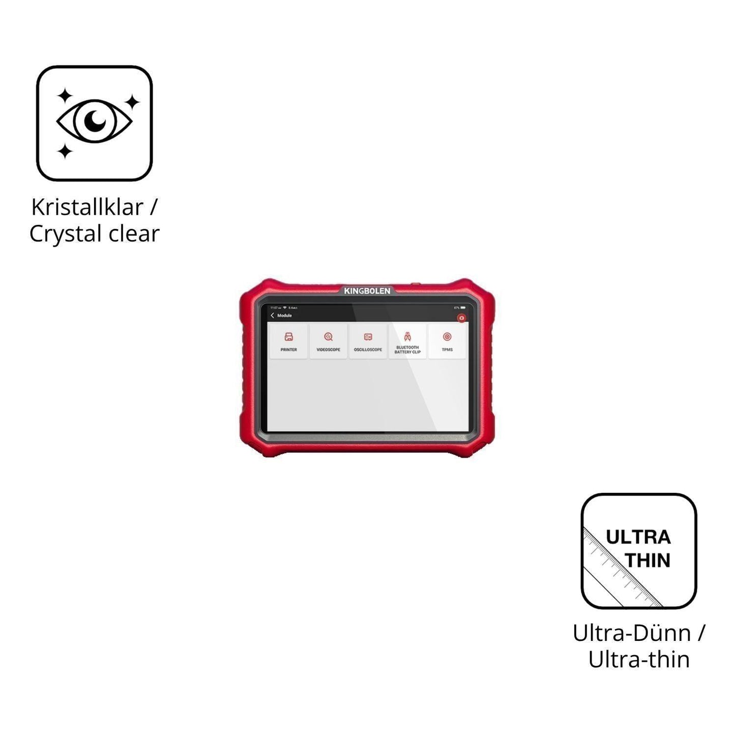 2x Schutzfolie klar für KINGBOLEN K8 Pro Display-S (5)