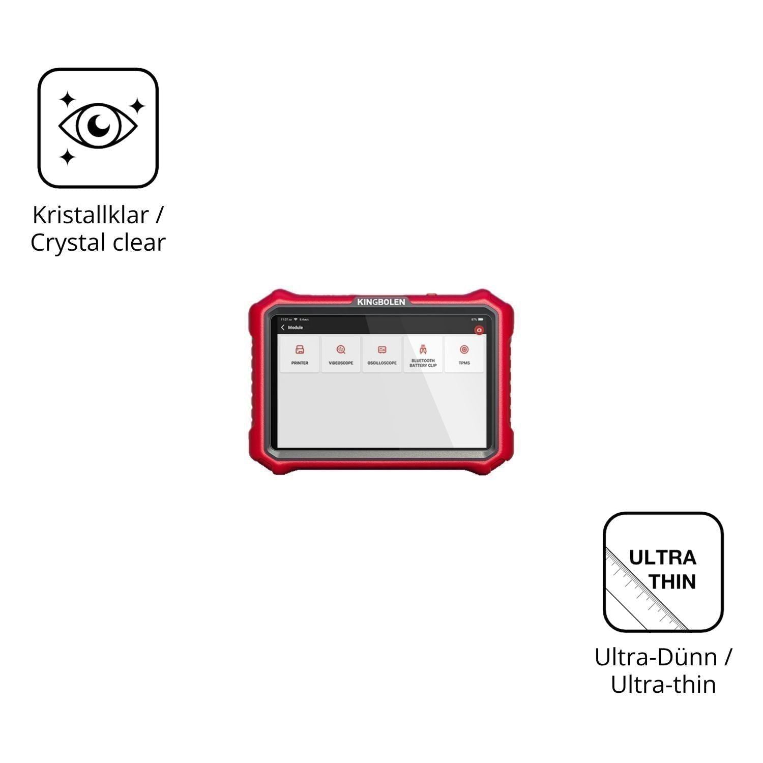 2x Schutzfolie klar für KINGBOLEN K8 Pro Display-S (5)