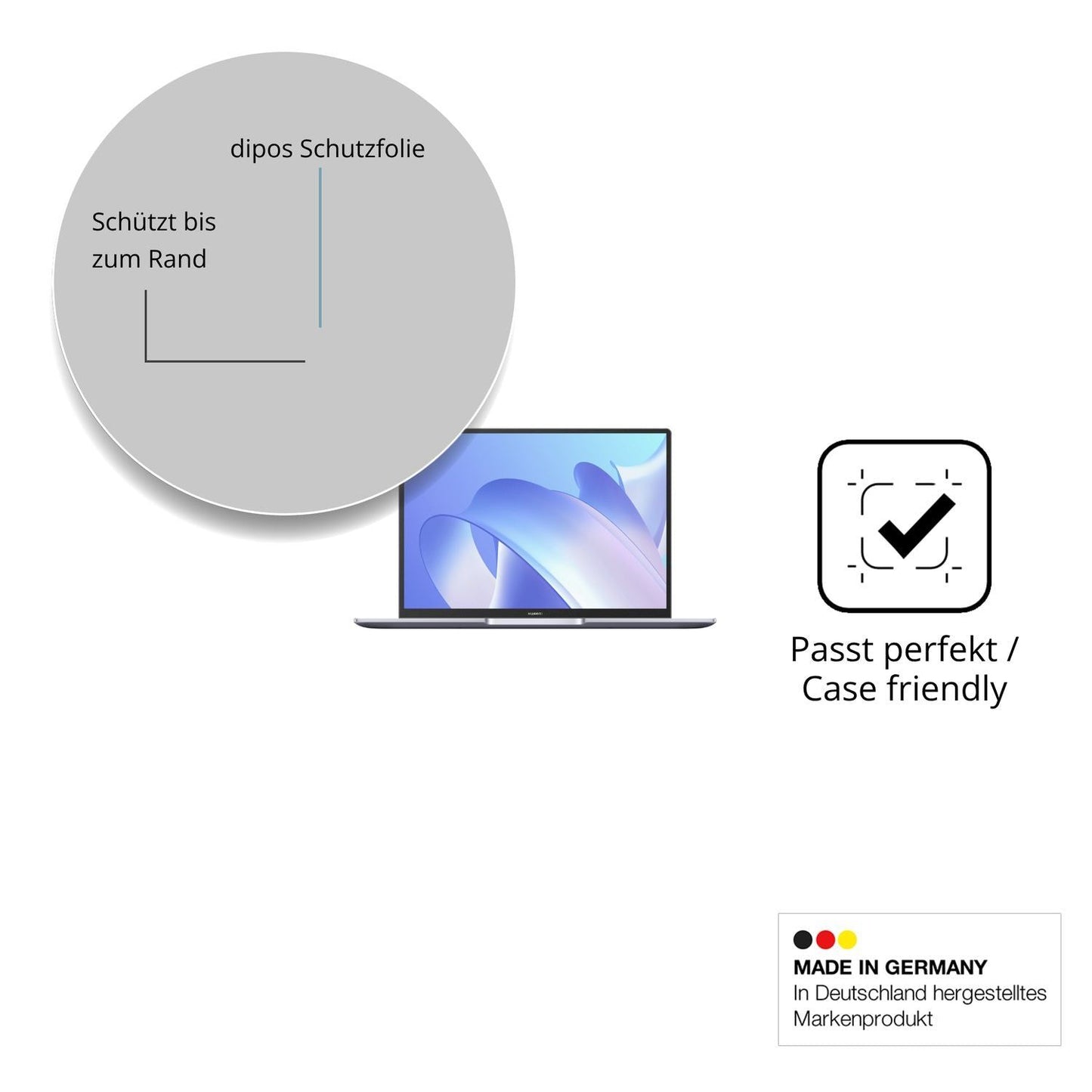 2x 9H Schutzfolie matt für Huawei MateBook 14 2021 (6)