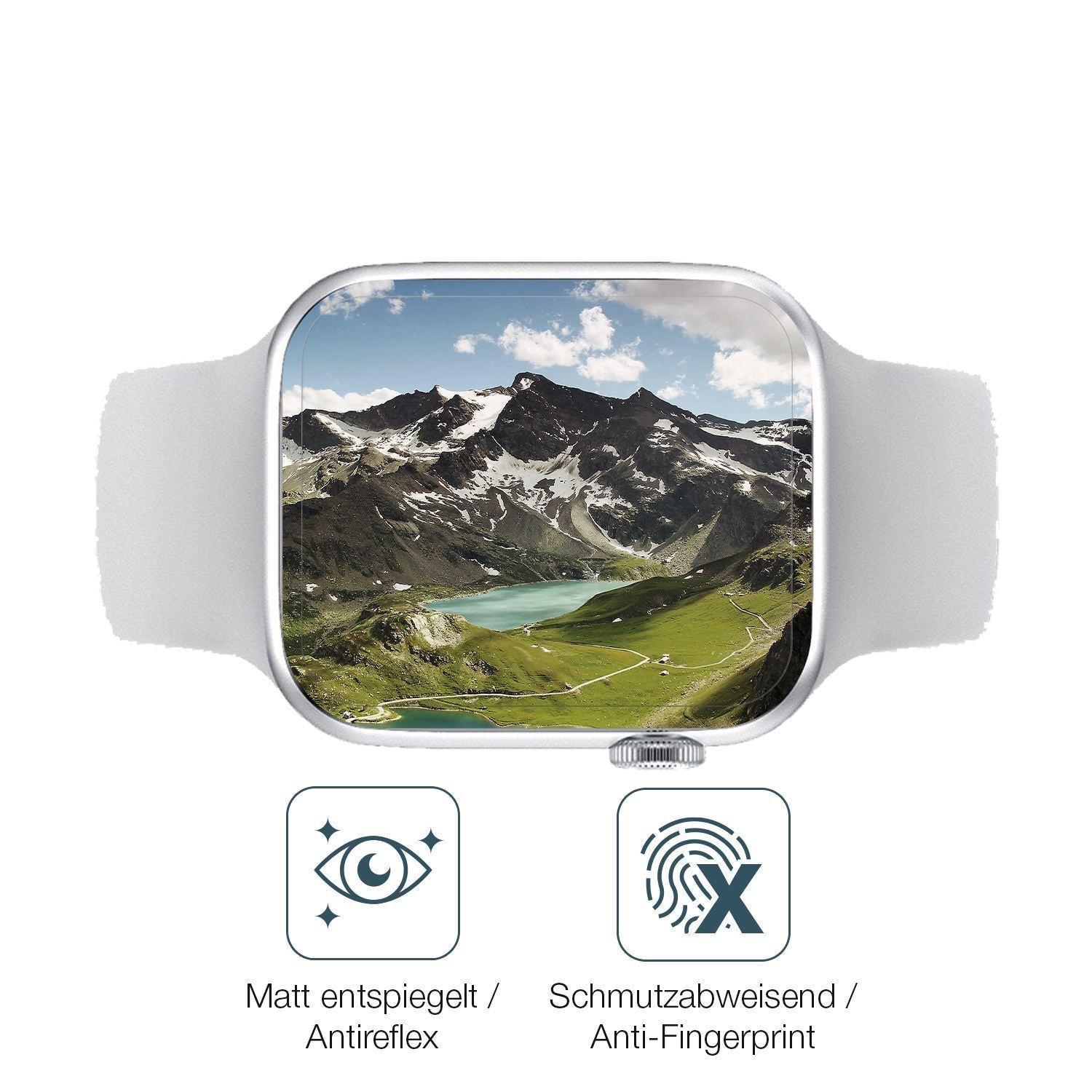 2x 9H Schutzfolie matt für Iwo Watch 7 Pro Panzerf (5)