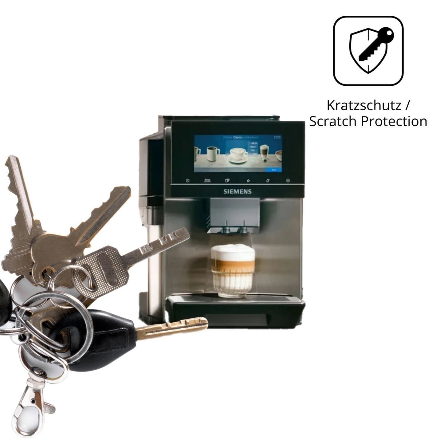2x Schutzfolie klar für Siemens EQ900 Plus Display (4)