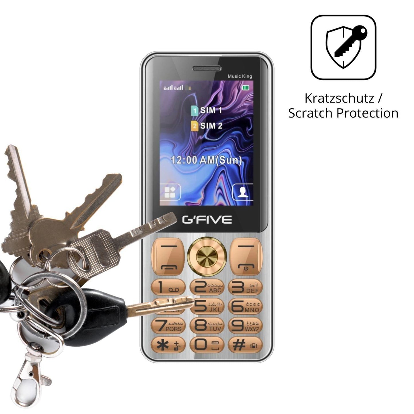 4x Schutzfolie klar für GFive Music King Display-S (4)