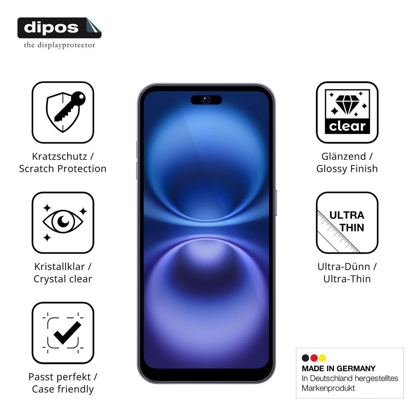 4x Schutzfolie klar für GFive Pro 16 Display-Schut (7)