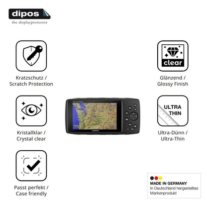 2x Schutzfolie klar für Garmin GPSMAP 276Cx Displa (7)