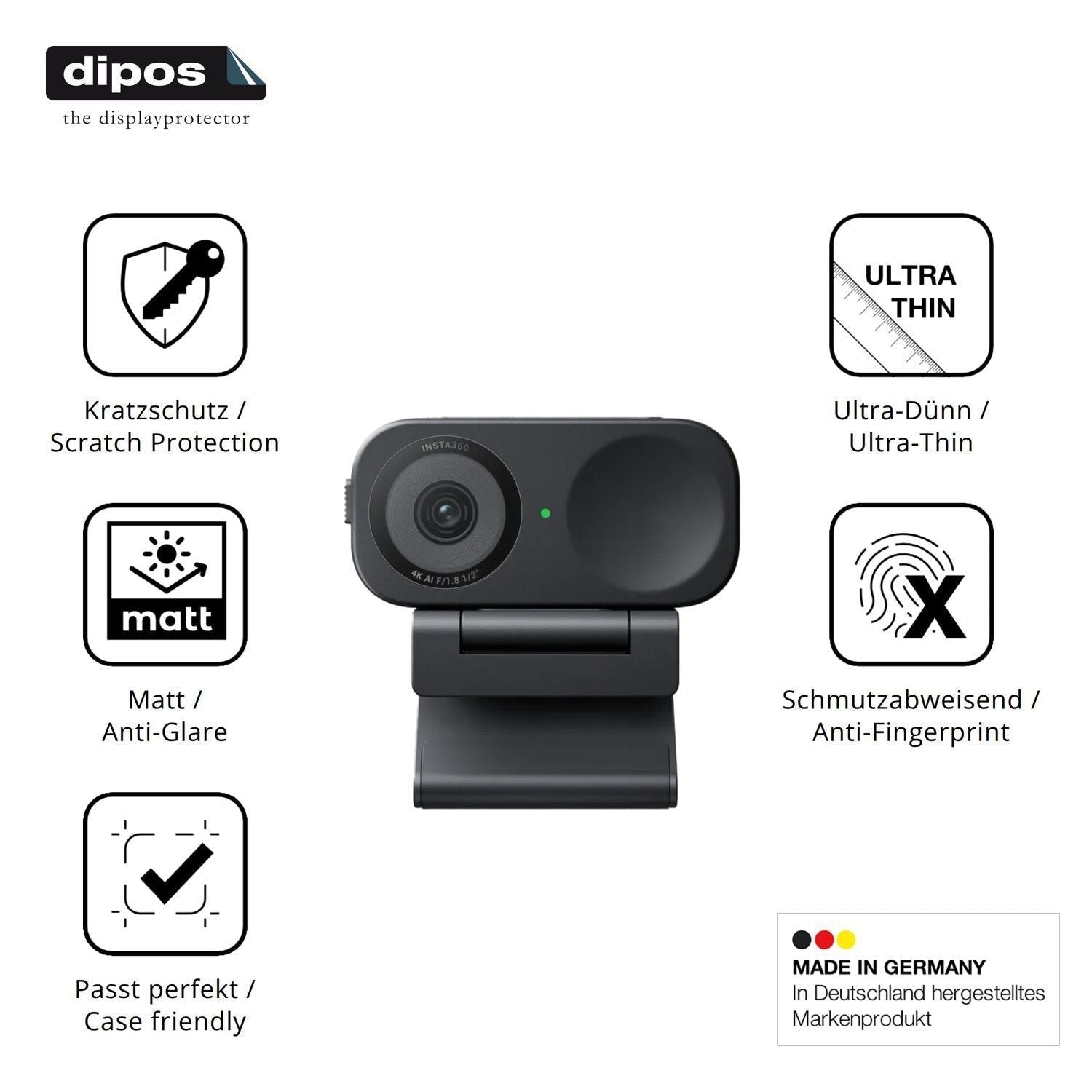 4x Schutzfolie matt für Insta360 Link 2C Display-S (7)