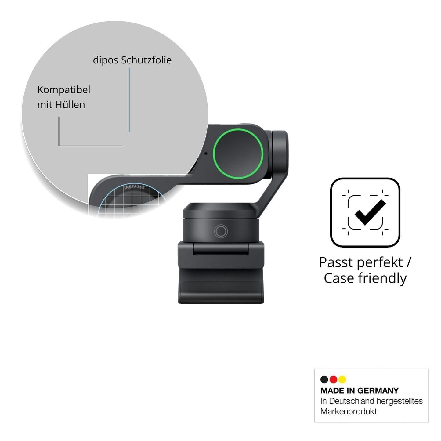 4x Schutzfolie klar für Insta360 Link 2 Display-Sc (6)
