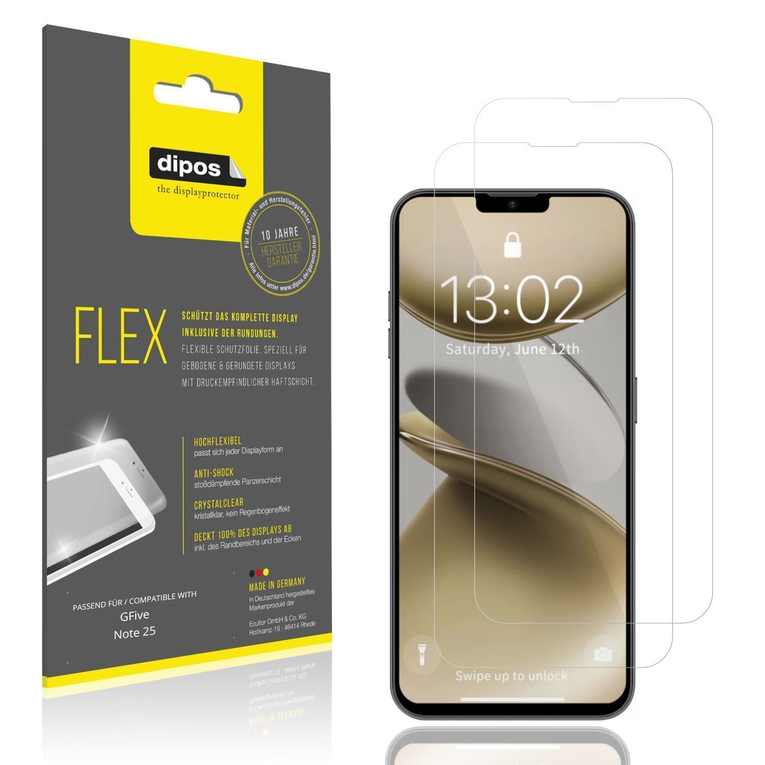 2x 3D Full Cover Schutzfolie für GFive Note 25 (1)