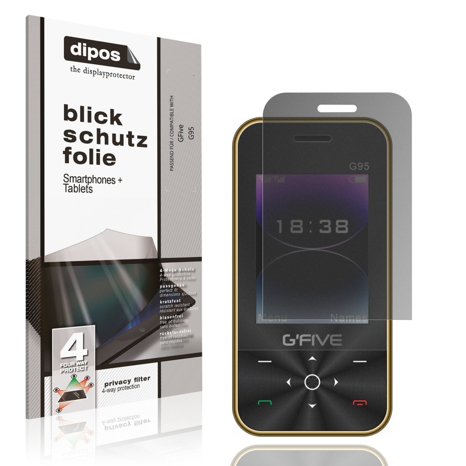 Blickschutzfolie für GFive G95 matt Schutzfolie Pr (1)