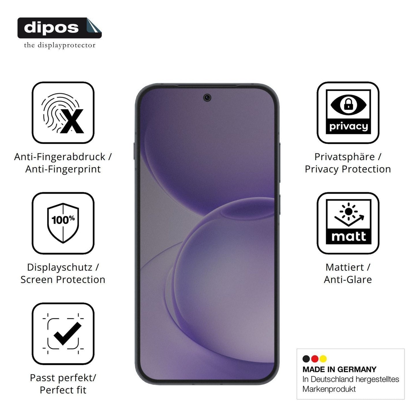 Blickschutzfolie für Oppo Reno16 matt Schutzfolie  (5)