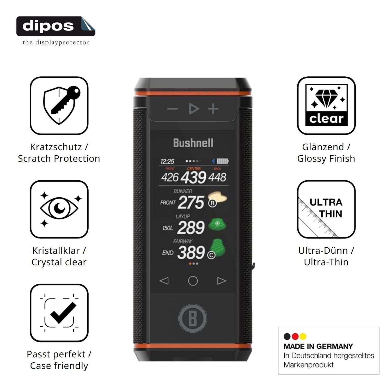 4x Schutzfolie klar für Bushnell Wingman HD Displa (7)