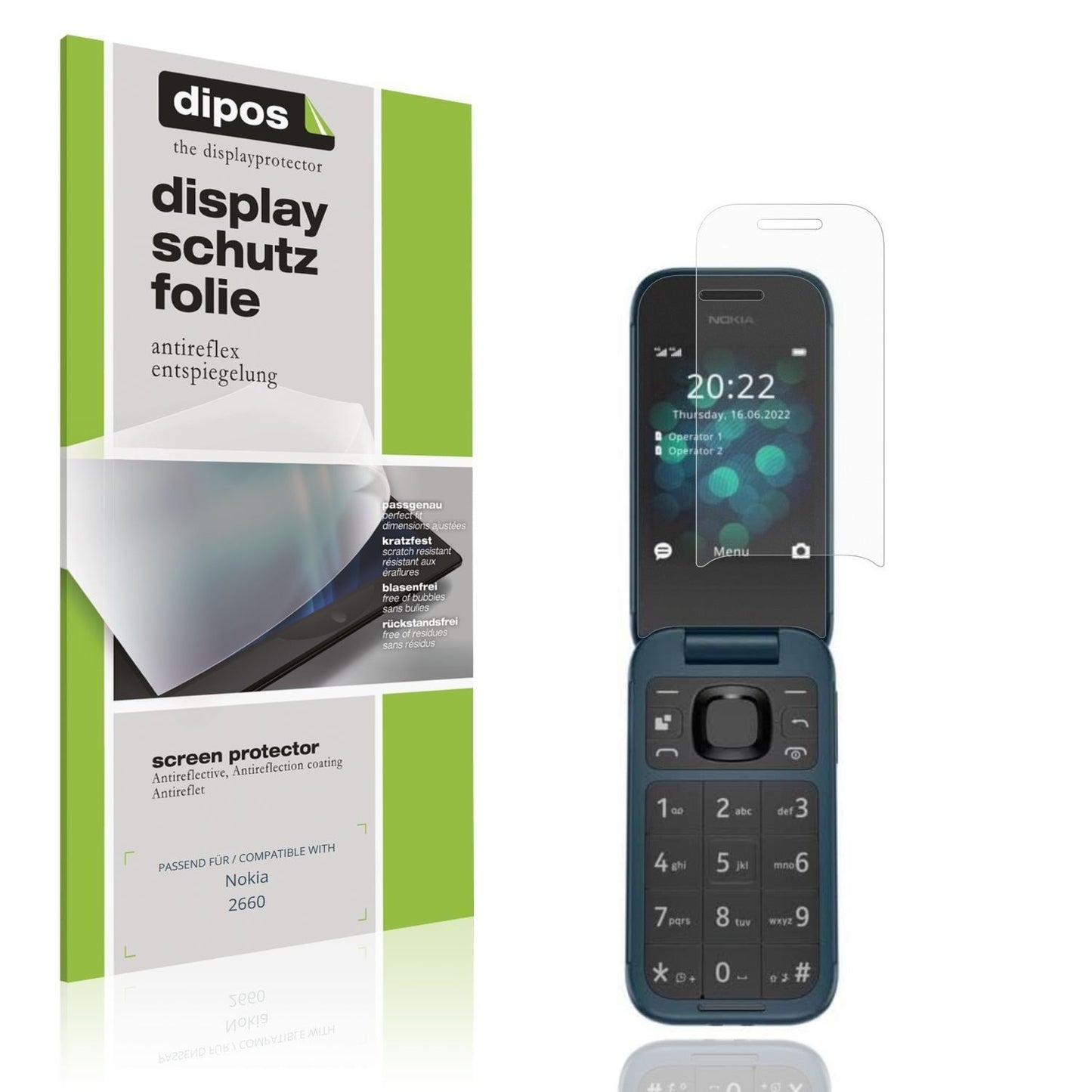 4x Schutzfolie matt für Nokia 2660 Display-Schutzf (1)